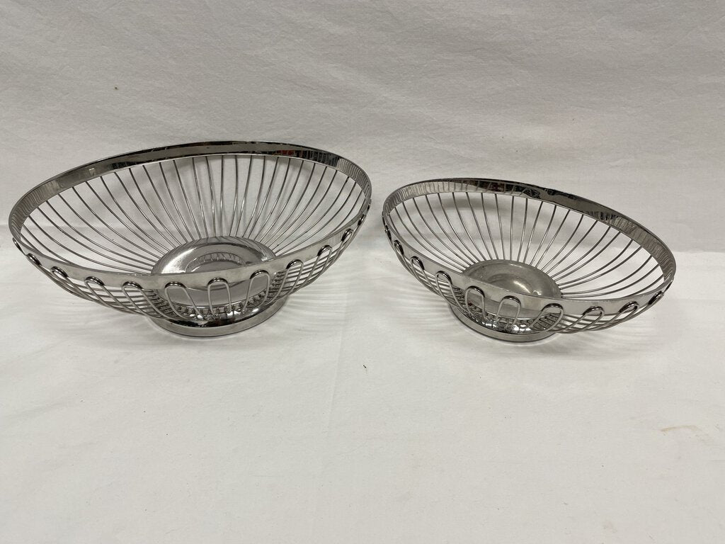 Pair of Stainless Steel Wire Baskets