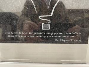 Dr. Clayton Thomas Balloon Quote Polished Black Stone Plaque