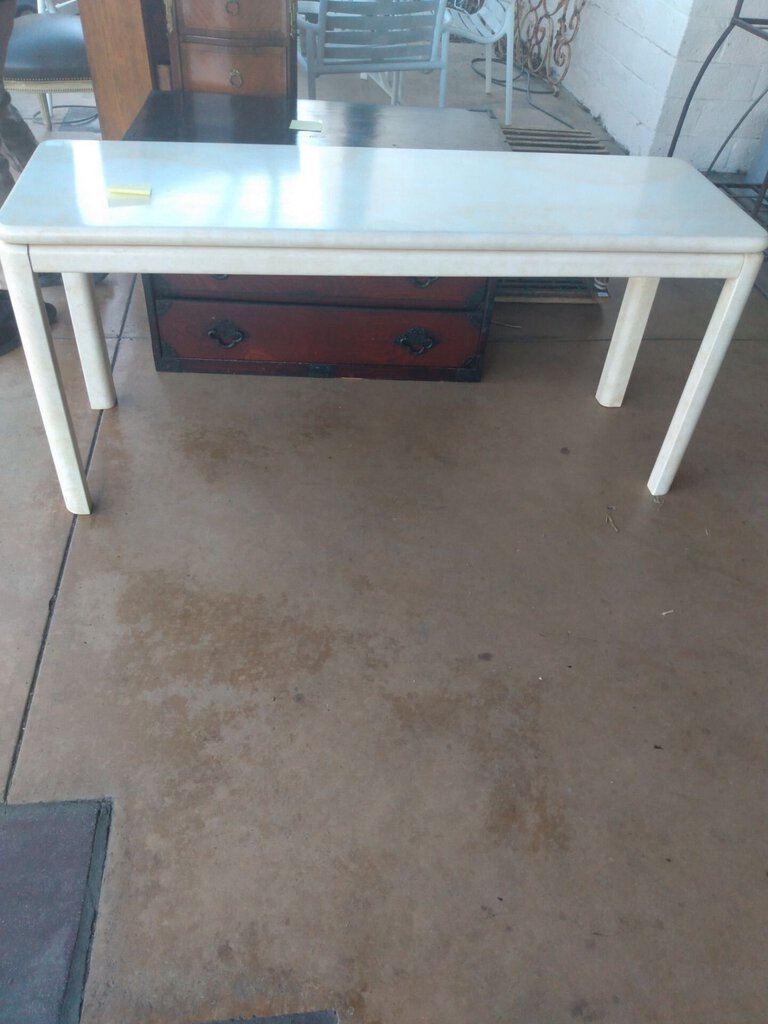 White Lacquered Console Table 56x17.5x25