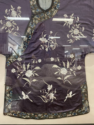 19th Century Framed Chinese Silk Embroidered Ceremonial Jacket