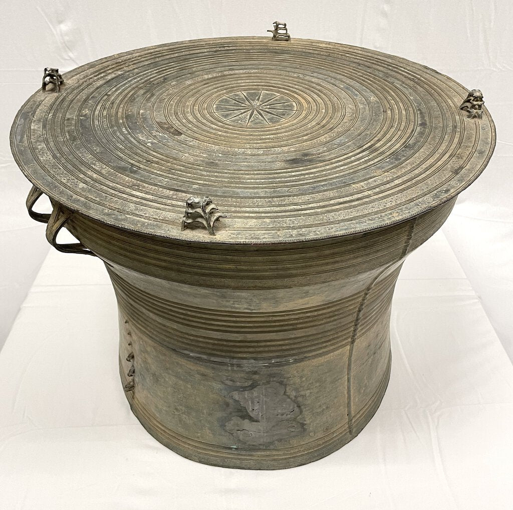 Bronze Rain Drum , Karen People, Myanmar & Thailand 26.6 x 21" H