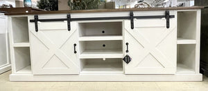 85" Alder Sliding Barn Door Console