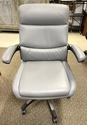 Grey Upholstered Lazyboy Office Chair