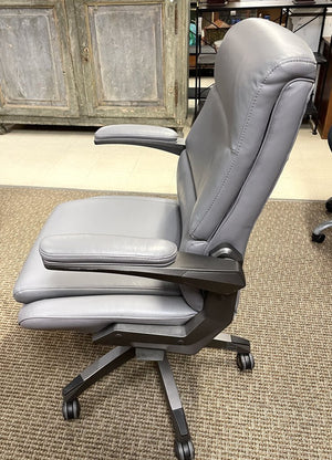 Grey Upholstered Lazyboy Office Chair