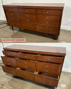 Bassett Trimline Walnut Dresser 17.5 x 58 x 31