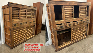 Polynesian Style Freestanding Cabinet