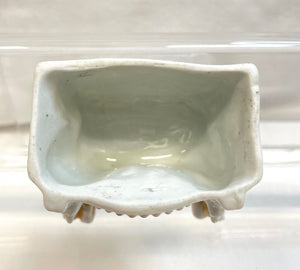 Vintage Victorian Fairing Trinket Box - Child looking in Mirror