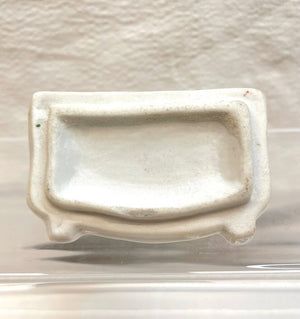 Vintage Victorian Fairing Trinket Box - Child looking in Mirror