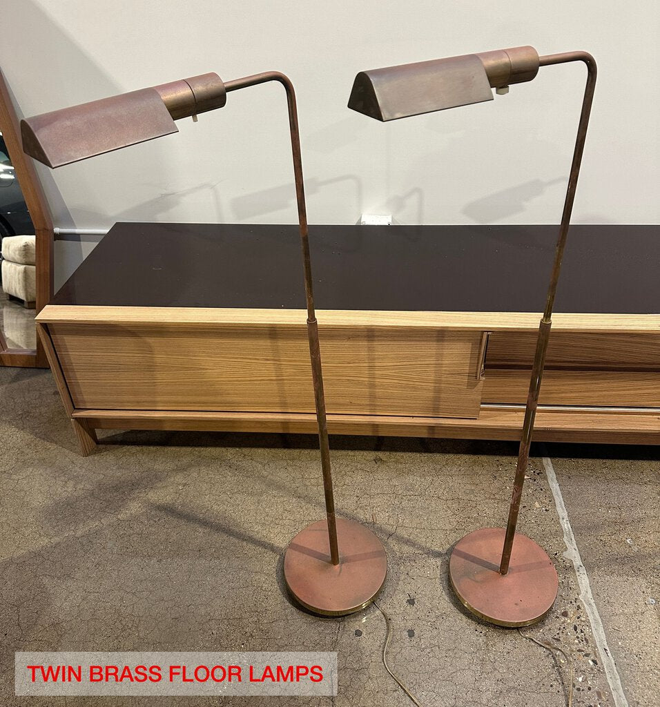 Casella Lighting Articulating Brass Floor Lamp