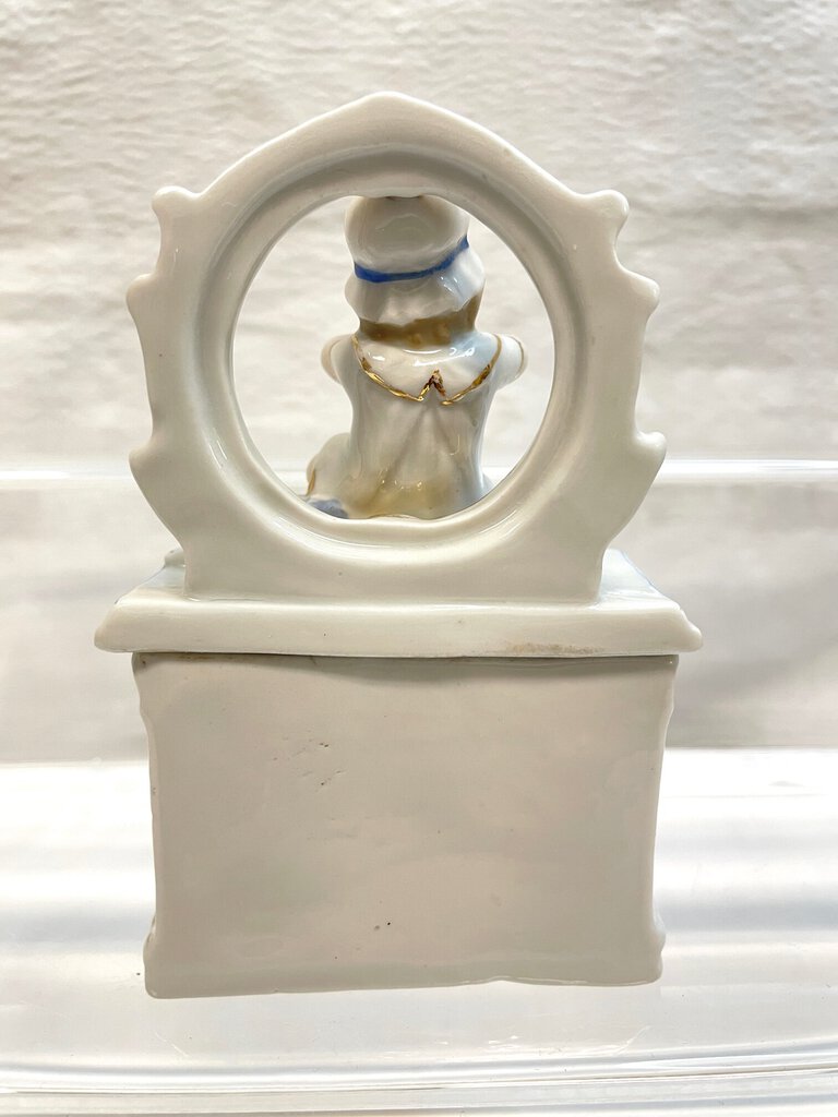 Vintage Victorian Fairing Trinket Box - Rosy Cheeked Girl