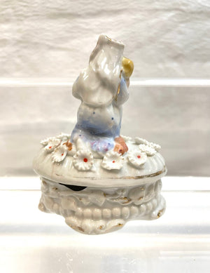 Vintage Victorian Fairing Trinket Box - Madonna and Child