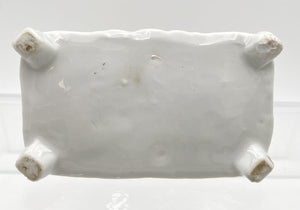Vintage Victorian Fairing Trinket Box - Reclining w/ Grapes