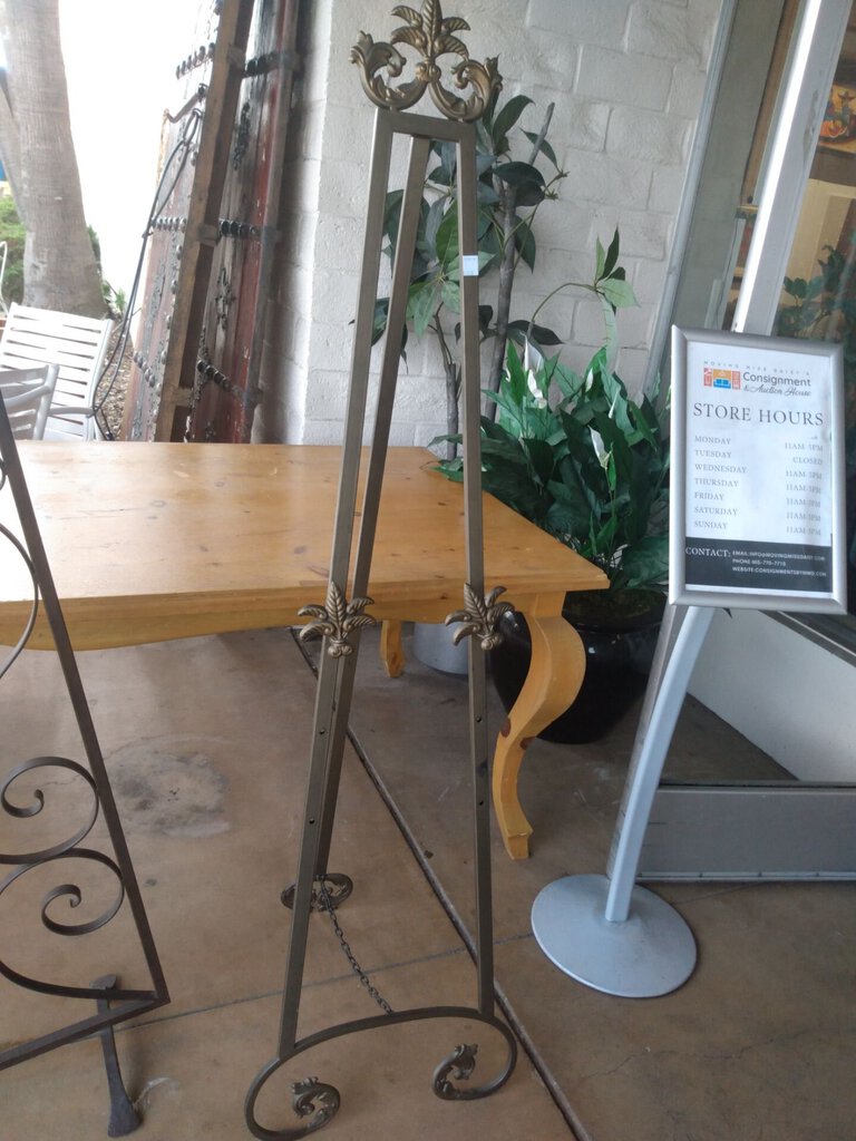 Wrought Iron Easel 70" H