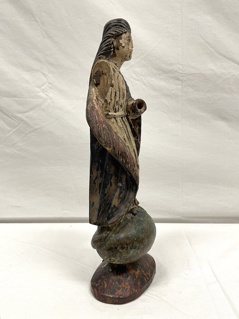 19th C. Mexican Spanish Colonial Carved Madonna Statue