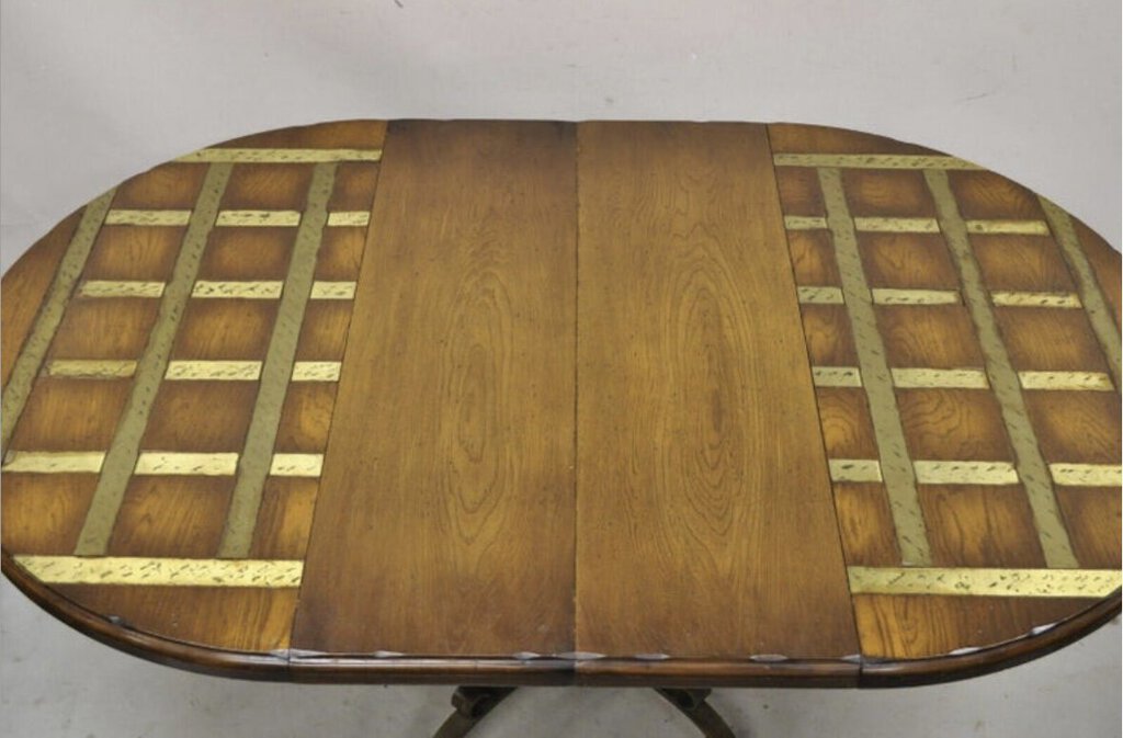 Spanish dining Table With 2 Leaves circa 1950. Plus Two 12" Leaves