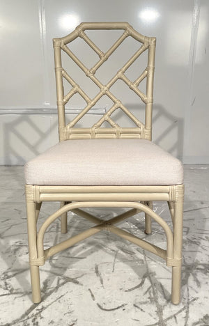 Palecek Pavilion White & Beige Side Chairs -Set of 6