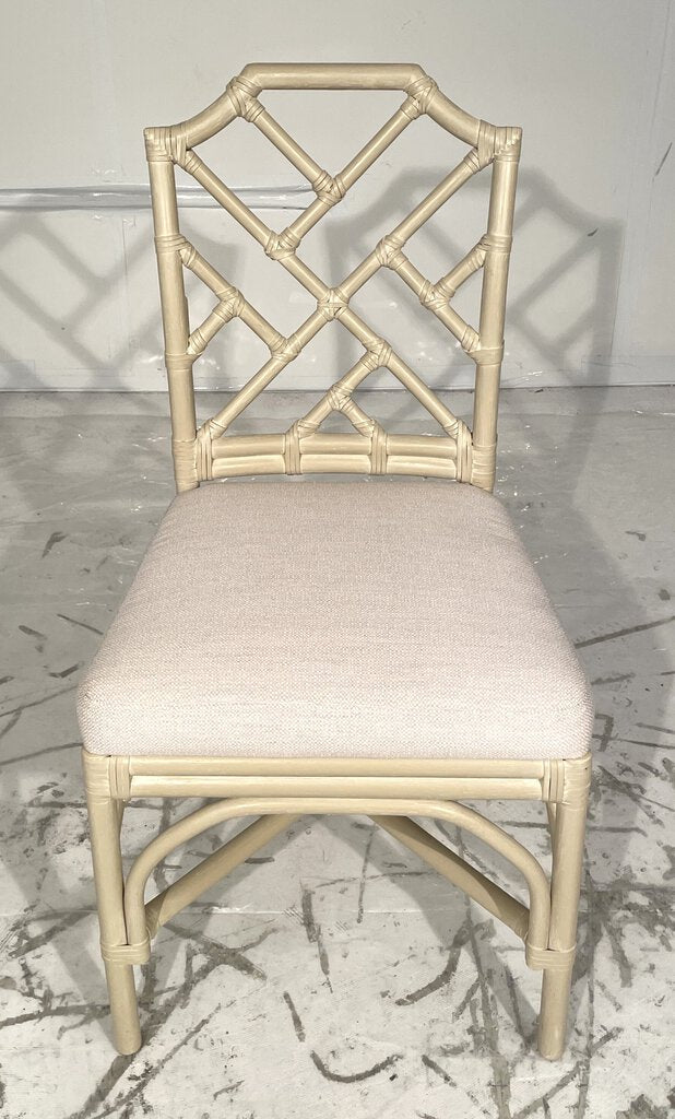 Palecek Pavilion White & Beige Side Chairs -Set of 6