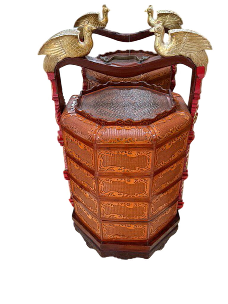 Japanese 4 Tier Wedding Basket 20x20x40 by Miss Daisy's Consignment & Auction House