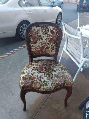 French Nailhead Tapestry Chair