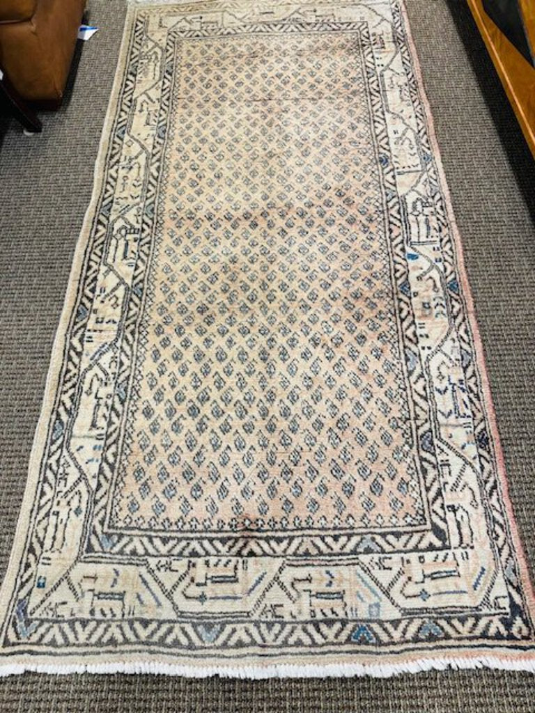 Persian Boteh Botemir Wool Rug 41x87