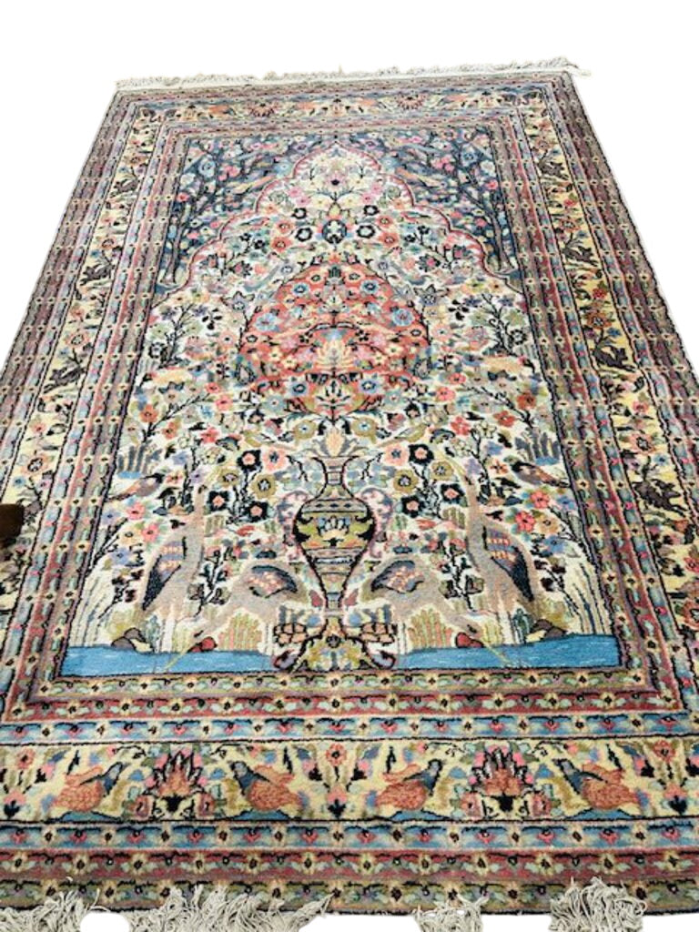 Persian Farahan Silk & Wool Rug 72x110 by Miss Daisy's Consignment & Auction House