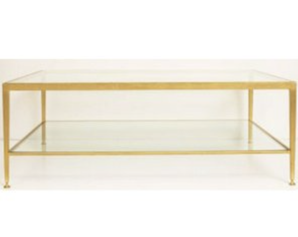 Grace Home Collection French 2 Tier Glass Coffee Table