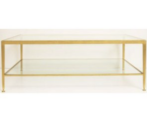 Grace Home Collection French 2 Tier Glass Coffee Table