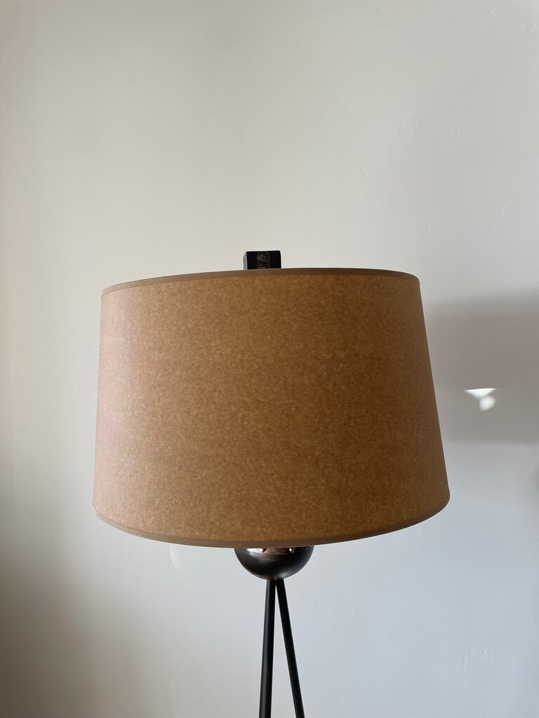 Floor Lamp With Faux Buckskin Shade