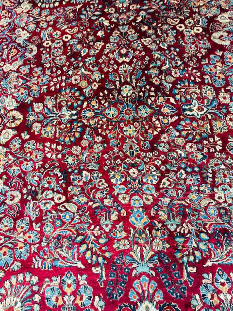 Persian Sarouk Wool Rug 103 x135