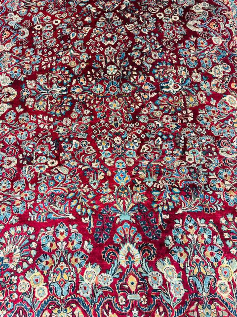 Persian Sarouk Wool Rug 103 x135