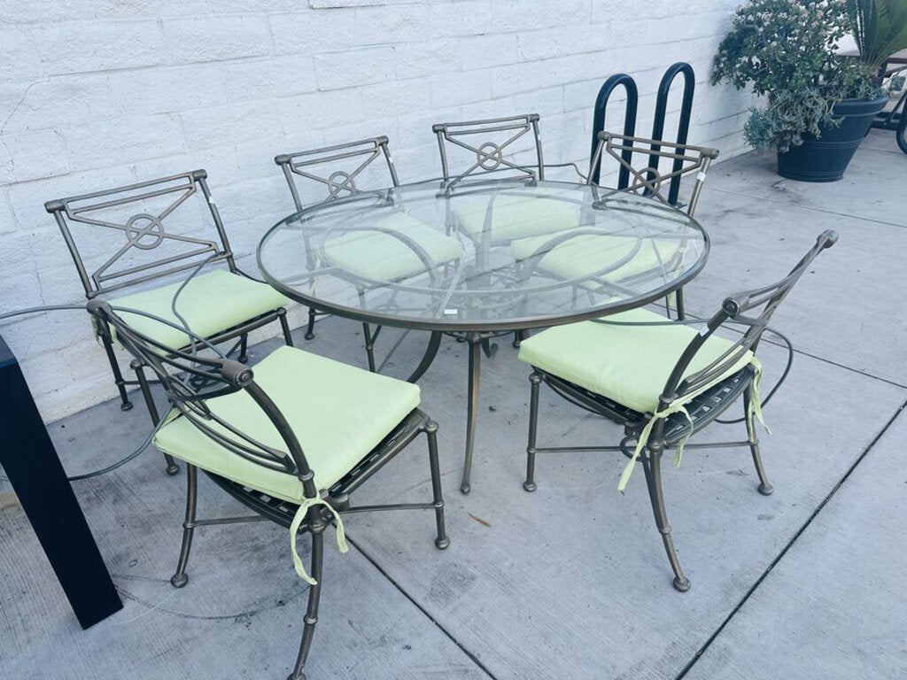 Woodard Patio Dining Set (55" table +6 chairs)