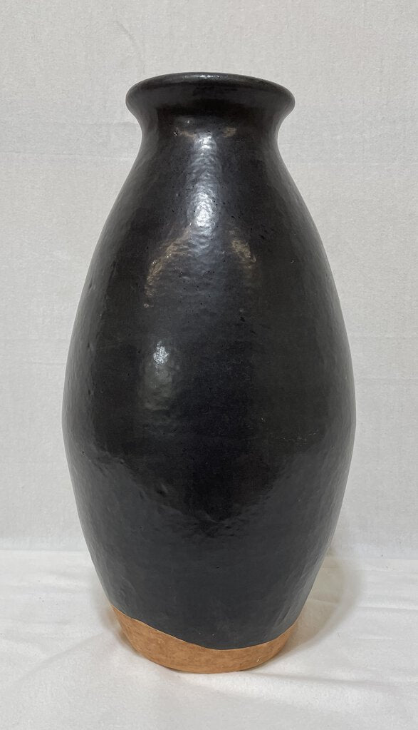 Black/Dark Espresso Glazed Terracotta Vase