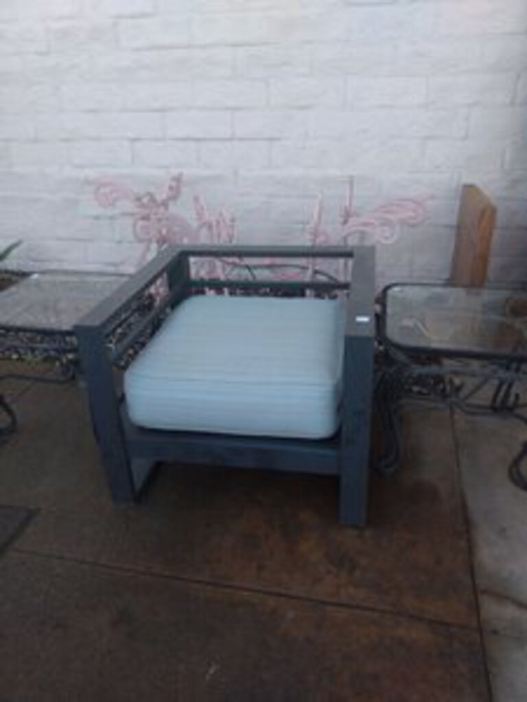 Metal Patio Chair With Cushion