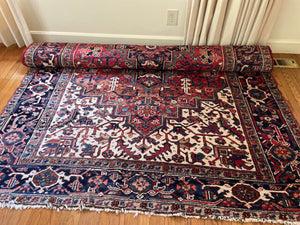 Persian Heriz Wool Rug 6'.5 x 9'.5