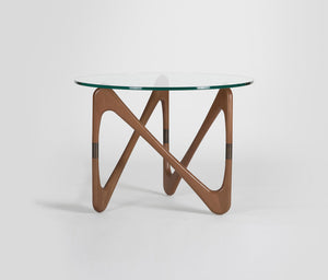 Moebius Glass Top Coffee / Side Table MSRP $1100 (28x20)