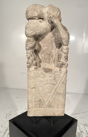 Chinese Qing Dynasty 19th C. limestone monkey sculpture