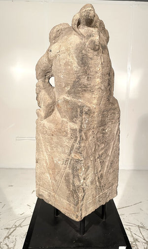 Chinese Qing Dynasty 19th C. Limestone Monkey Sculpture