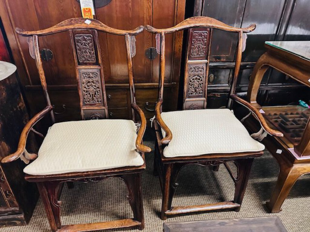 Antique Chinese Ming Armchairs ( pair)