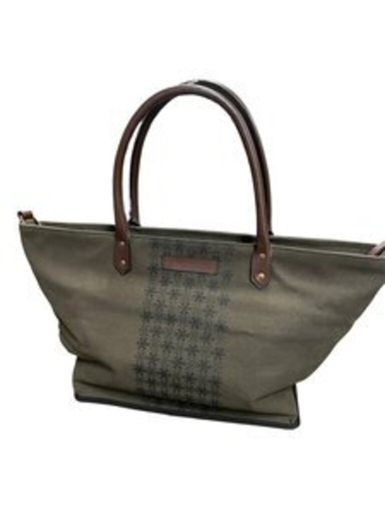 Urban Equestrian Medium Pine Canvas Tote