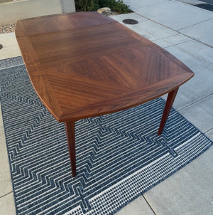 Mid Century Walnut Dining Table With Center Leaf 66x43x27