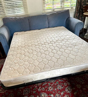 Sleeper Sofa 88" W. With 2 Ottomans + 2 Pillows
