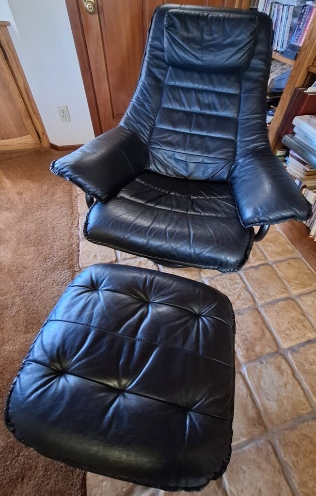 Black Chairworks Chair With Ottoman