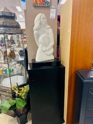 Ahvakana Statue of Native Woman On Pedestal 12x24" H