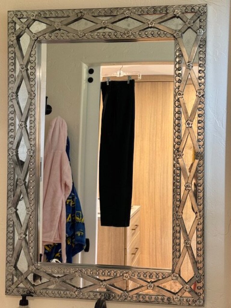 Silver Frame Mirror 26x39