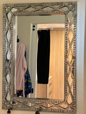 Silver Frame Mirror 26x39