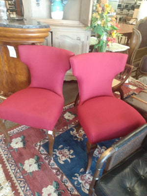 Red French Dining Chairs (pair)