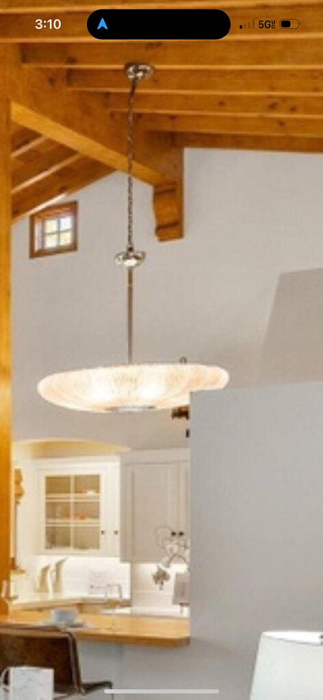 Vintage Murano Piastra Glass Disc Chandelier