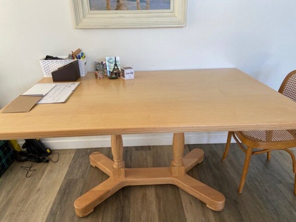 Maple Trestle Dining Table 62x39x30