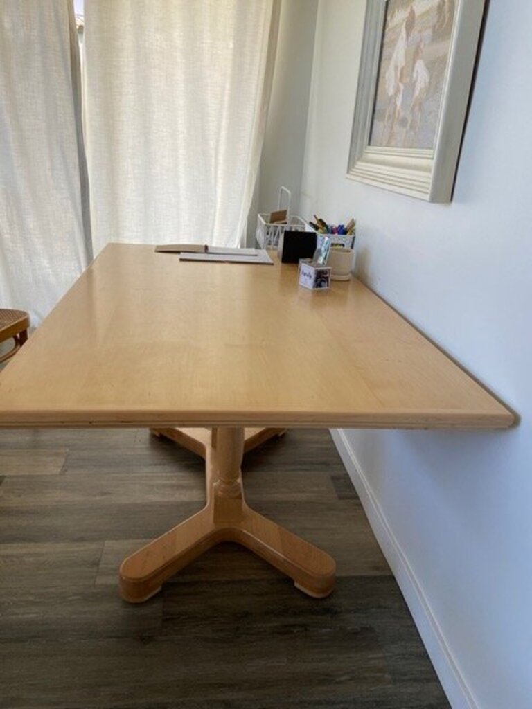 Maple Trestle Dining Table 62x39x30