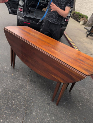 Mahogany Drop Leaf Gate Leg Dining Table 66x48